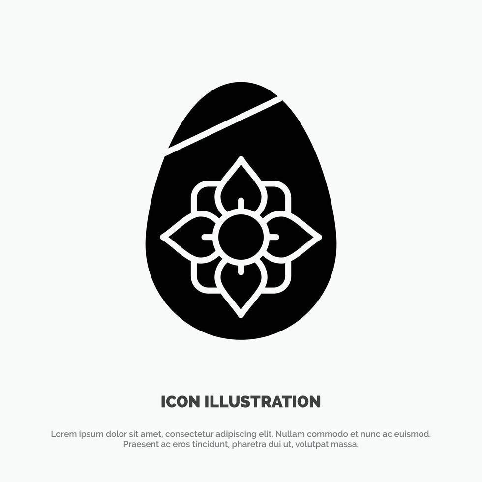 decoratie Pasen Pasen ei ei solide glyph icoon vector