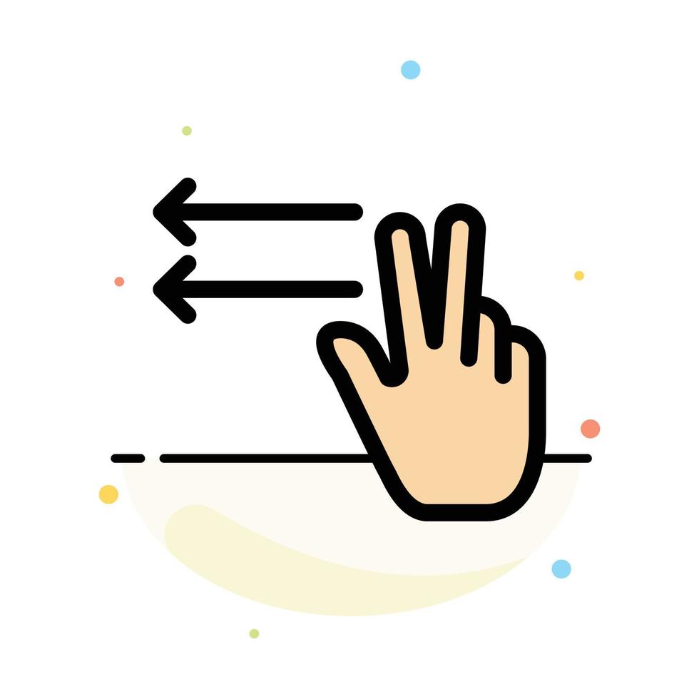vingers gebaar links abstract vlak kleur icoon sjabloon vector