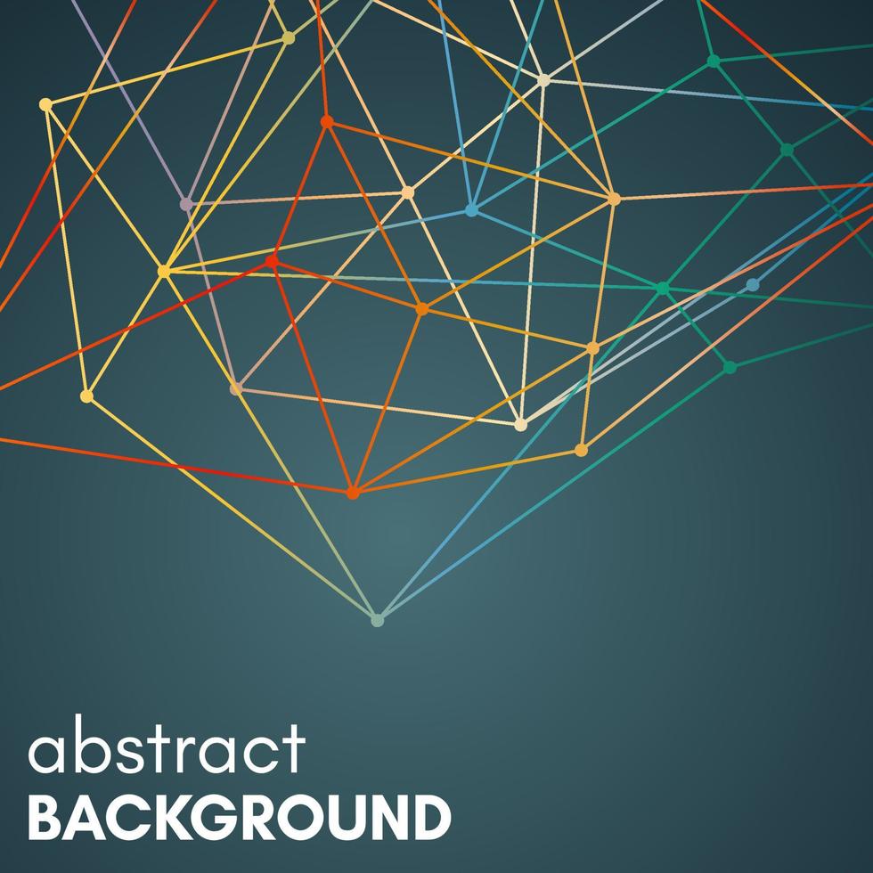 veelhoekige achtergrond met moleculair verbinding. molecuul en communicatie achtergrond. meetkundig achtergrond. vector