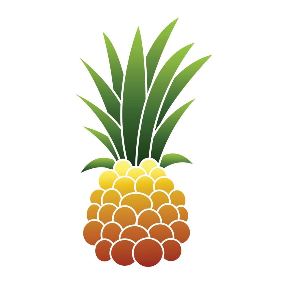 rauw ananas icoon, tekenfilm stijl vector