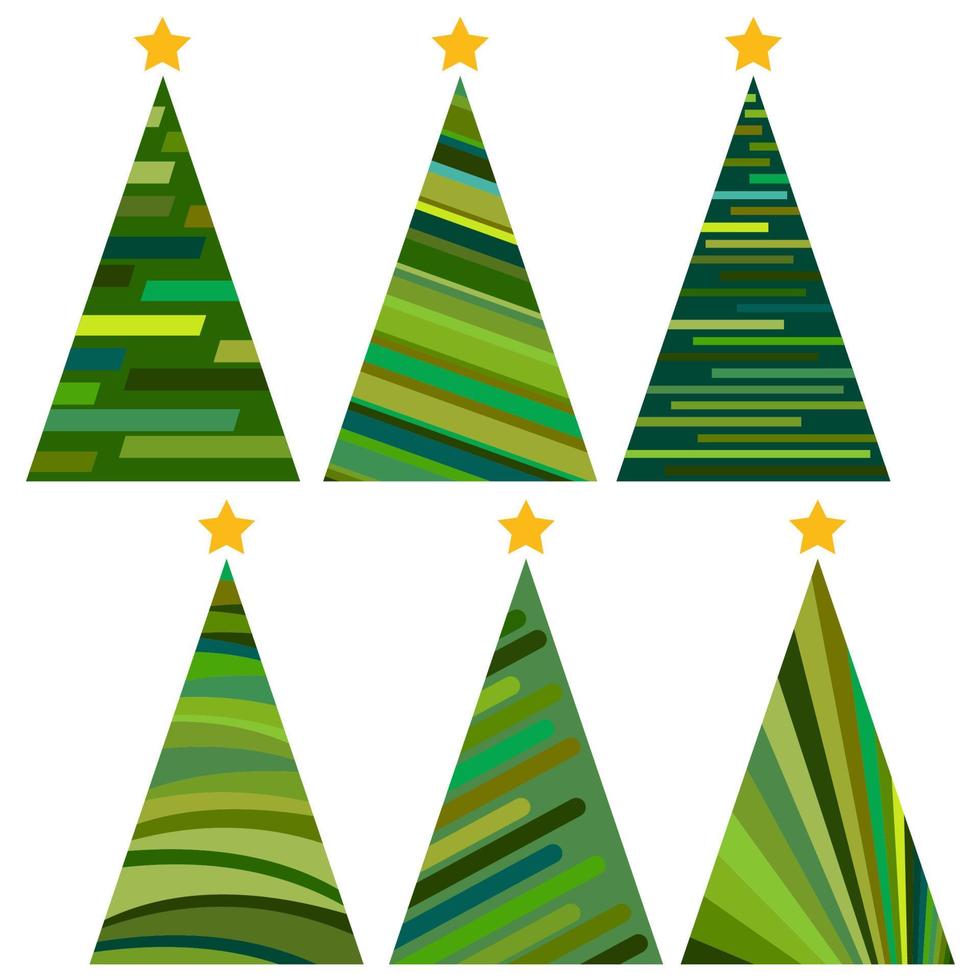 reeks van Kerstmis bomen. geïsoleerd vector illustratie voor vrolijk Kerstmis en gelukkig nieuw jaar.