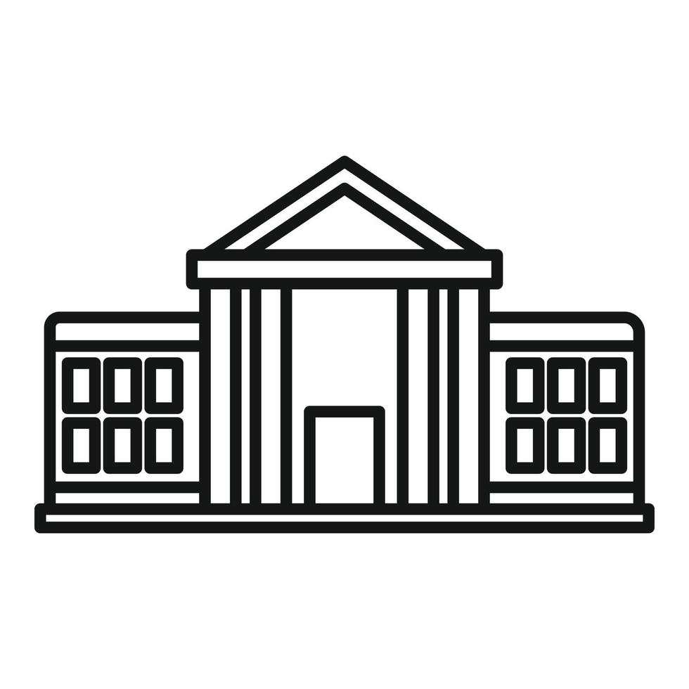 parlement instelling icoon, schets stijl vector