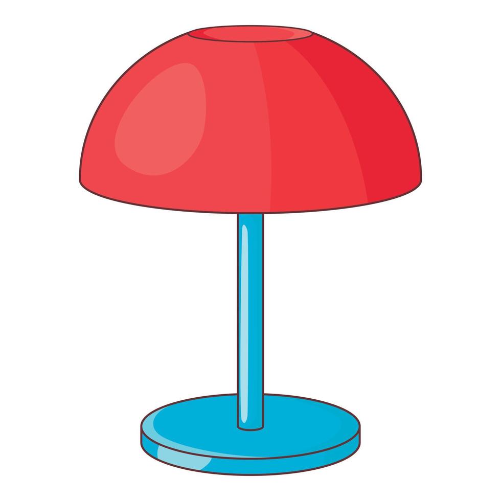 bureau lamp icoon, tekenfilm stijl vector
