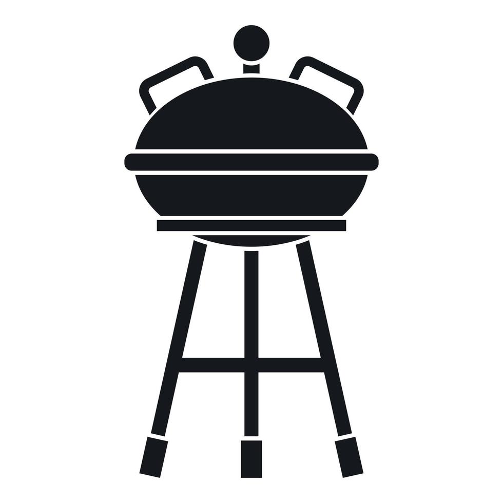 waterkoker barbecue icoon, gemakkelijk stijl vector