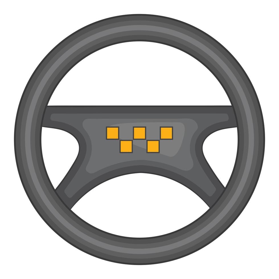 stuurinrichting wiel van taxi icoon, tekenfilm stijl vector