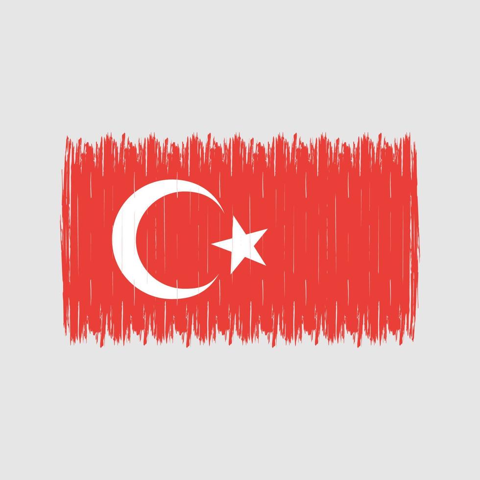 turkije vlag borstel vector