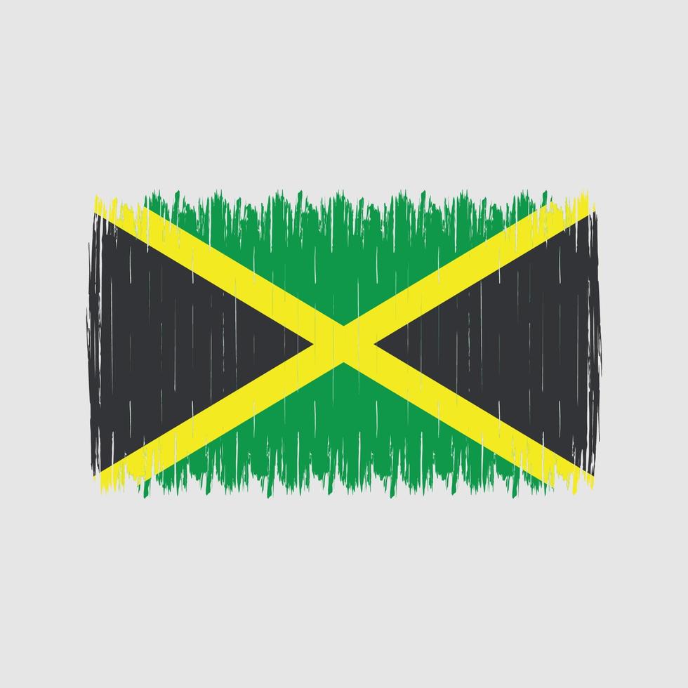 Jamaica vlag borstel flag vector