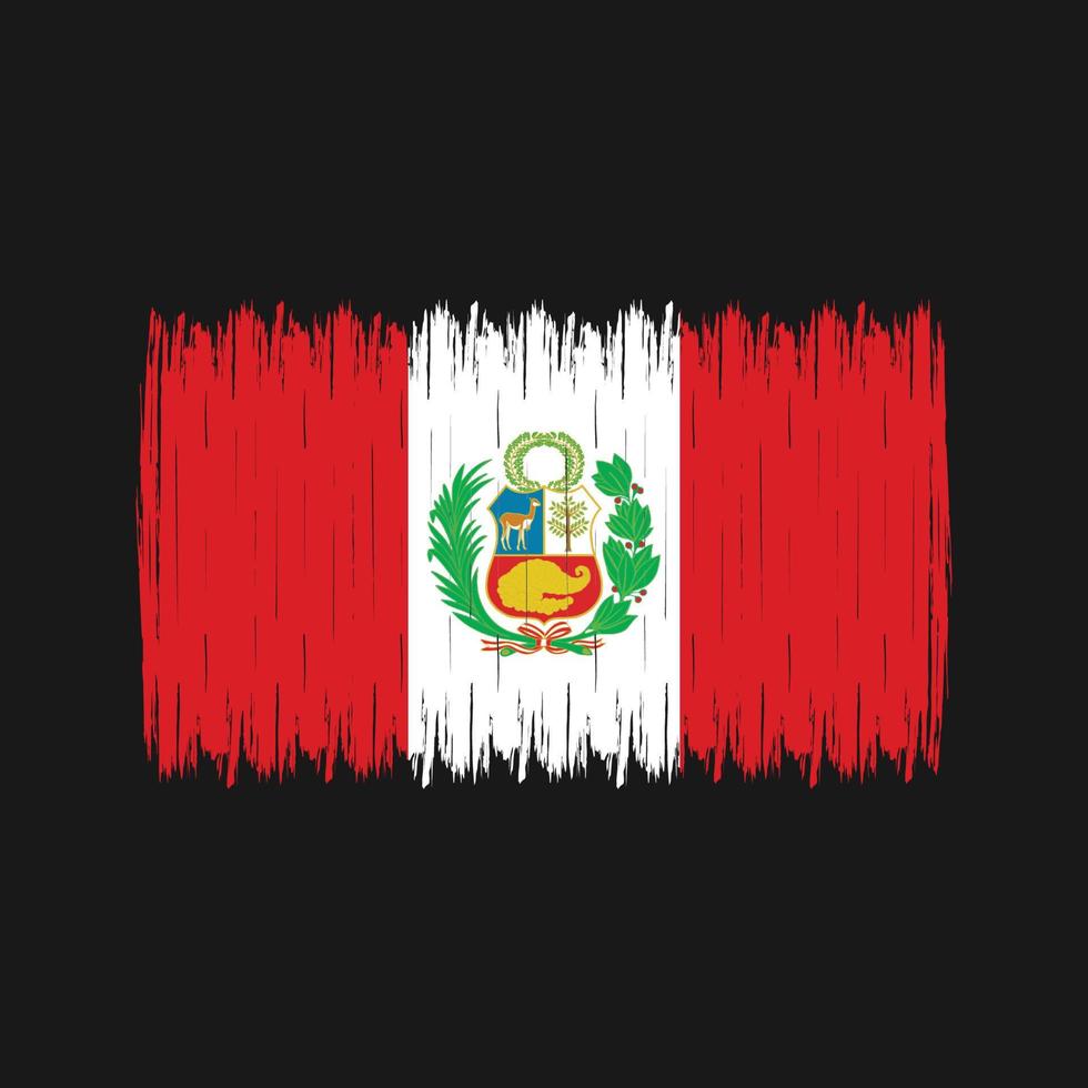 Peru vlag borstel vector