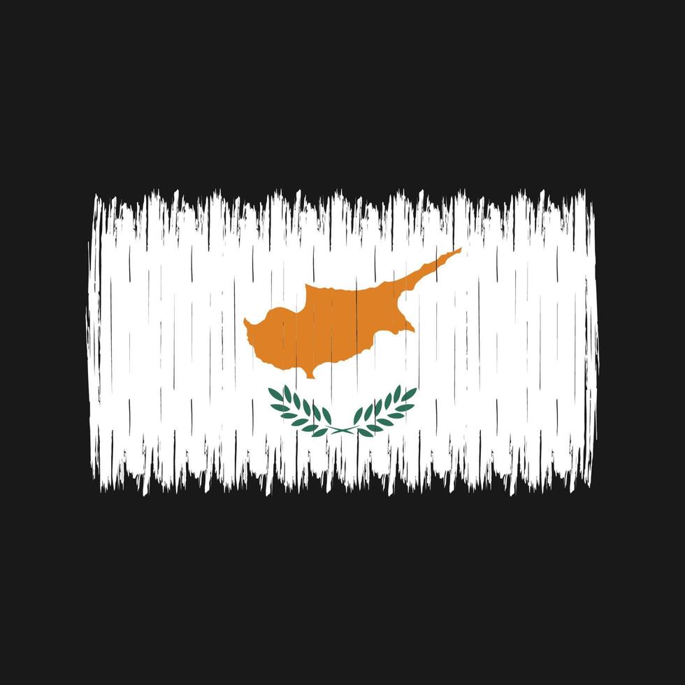 cyprus vlag borstel vector