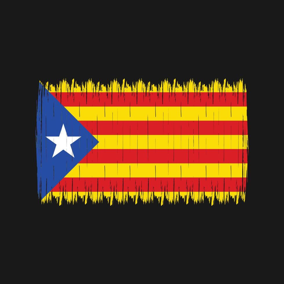 Catalonië vlag borstel vector