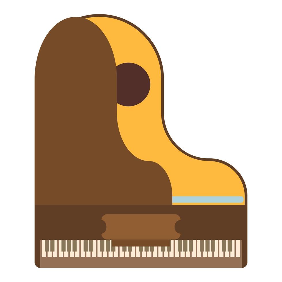 groots piano icoon, vlak stijl vector