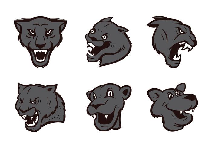 Gratis Panthers Logo Vector Set