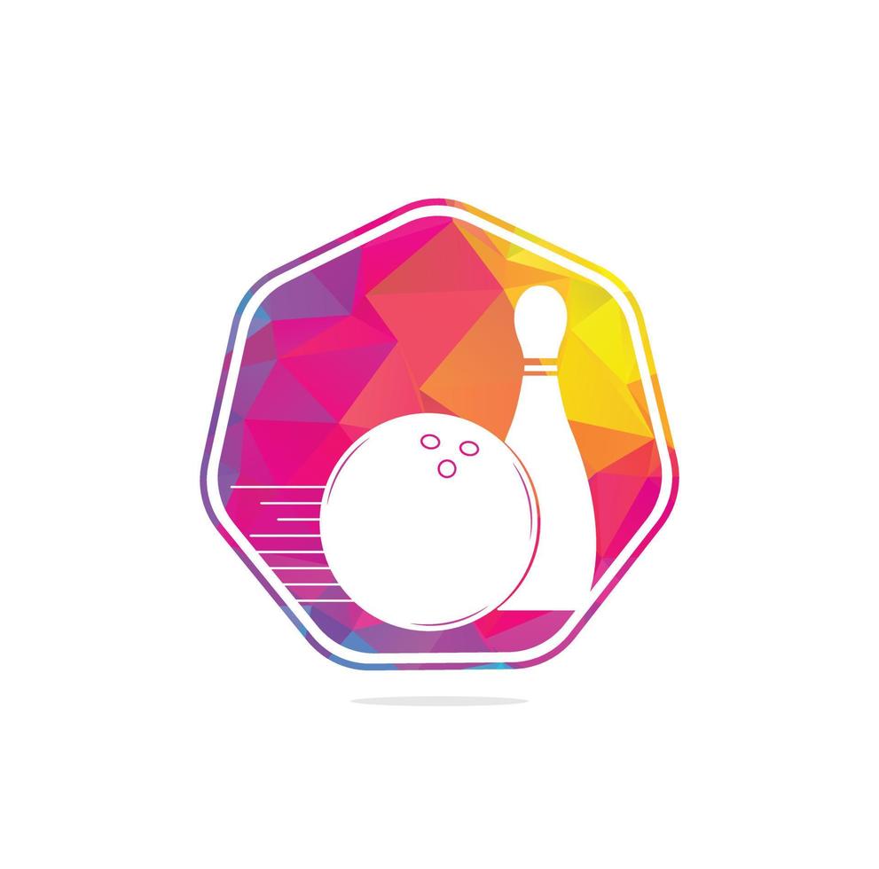 stijl bowling logo, pictogrammen en symbool. bowling bal en bowling pin illustratie. vector