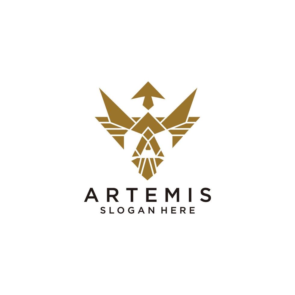 Artemis logo icoon ontwerp sjabloon vlak vector