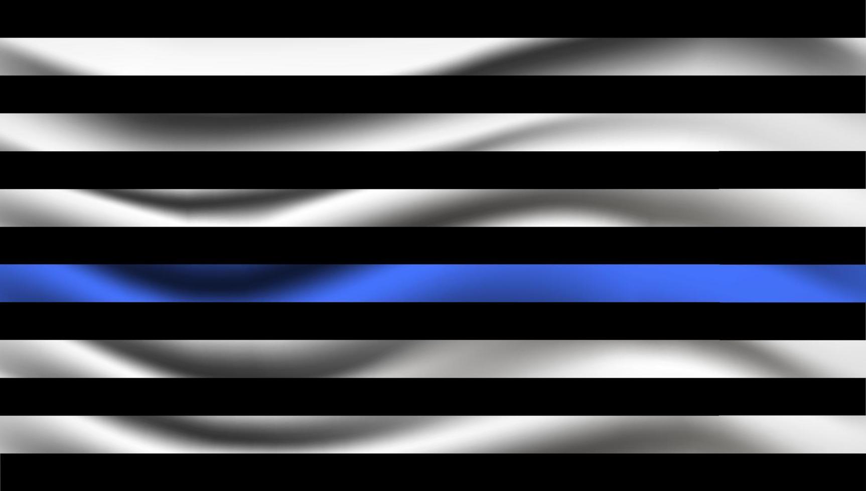 Politie afdeling vlag zwaaien. realistisch vector met voor folder, web, banier, embleem. wet handhaving waardering dag is gevierd in Verenigde Staten van Amerika Aan januari 9e