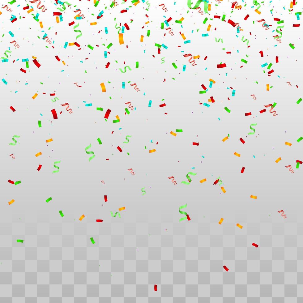 confetti. vector illustratie. abstract achtergrond met veel vallend klein confetti stukken. vector achtergrond.