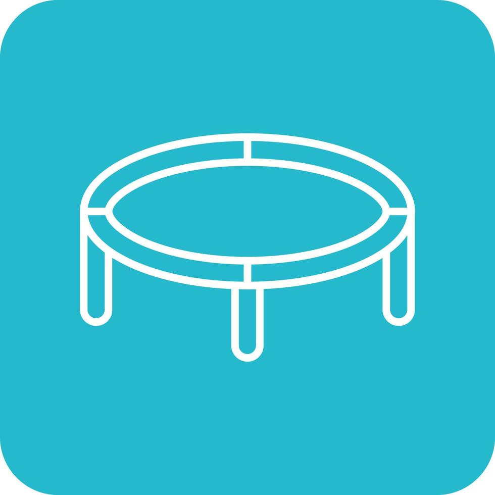 trampoline lijn ronde hoek achtergrond pictogrammen vector