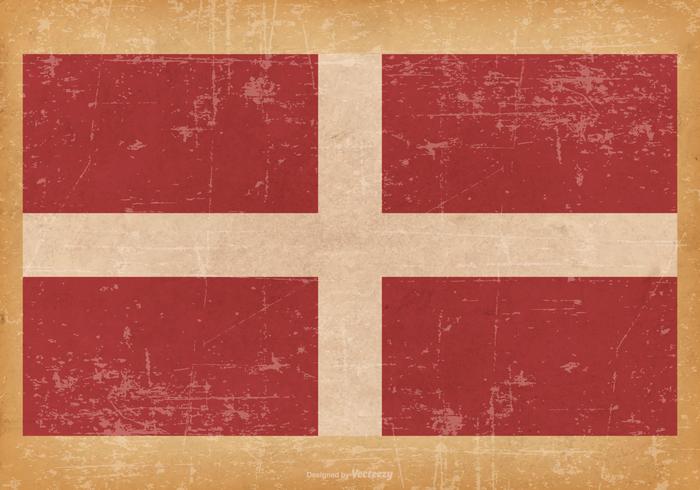 Vlag van de Orde van Malta op Achtergrond Grunge vector