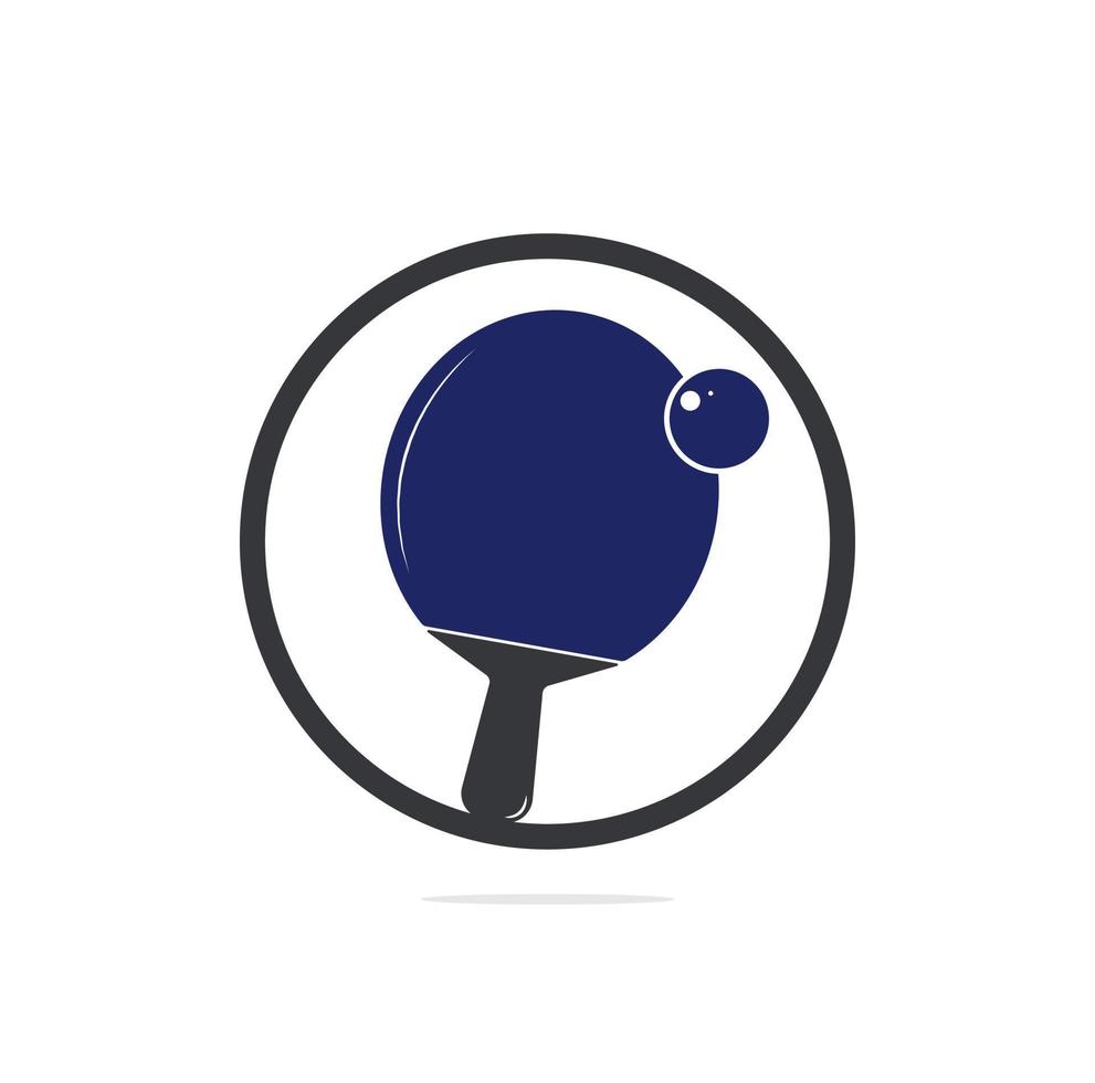 tafel tennis rackets met bal logo vector illustratie. tafel tennis retro logo of ping pong sport club wijnoogst etiket vector.