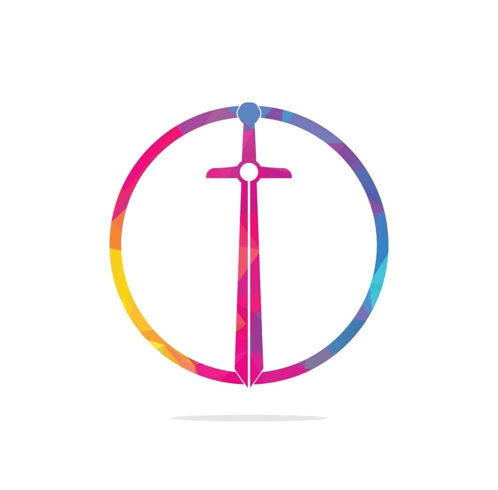 zwaard icoon vector illustratie ontwerp logo, zwaard logo
