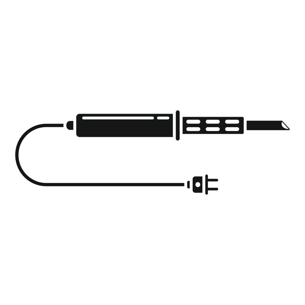 solderen elektrisch icoon, gemakkelijk stijl vector