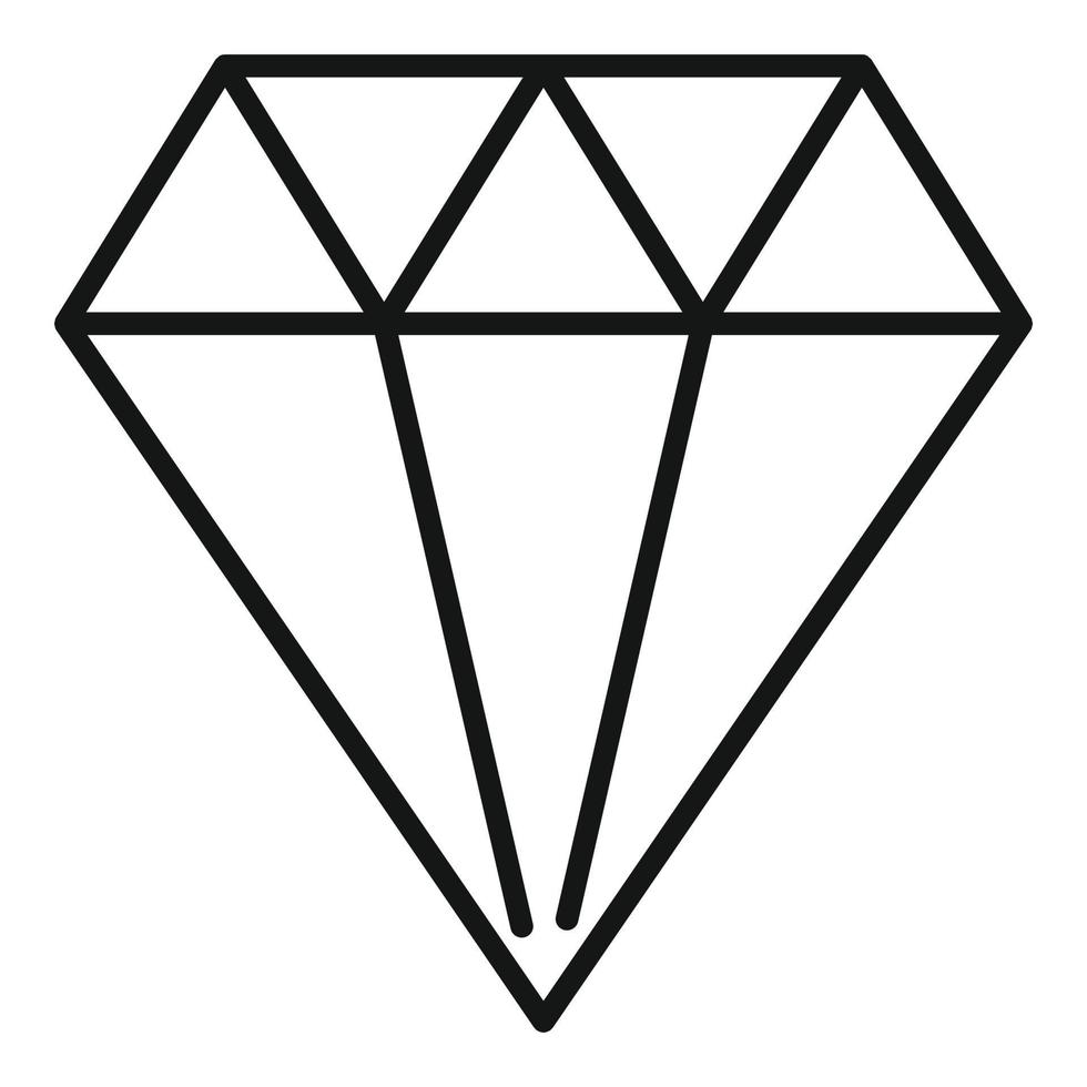 glimmend diamant icoon, schets stijl vector