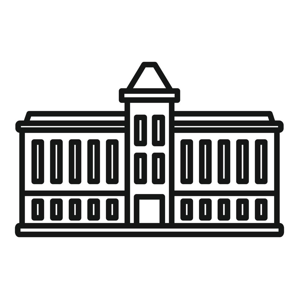 parlement architectuur icoon, schets stijl vector