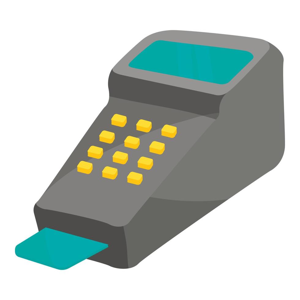 pos terminal icoon, tekenfilm stijl vector