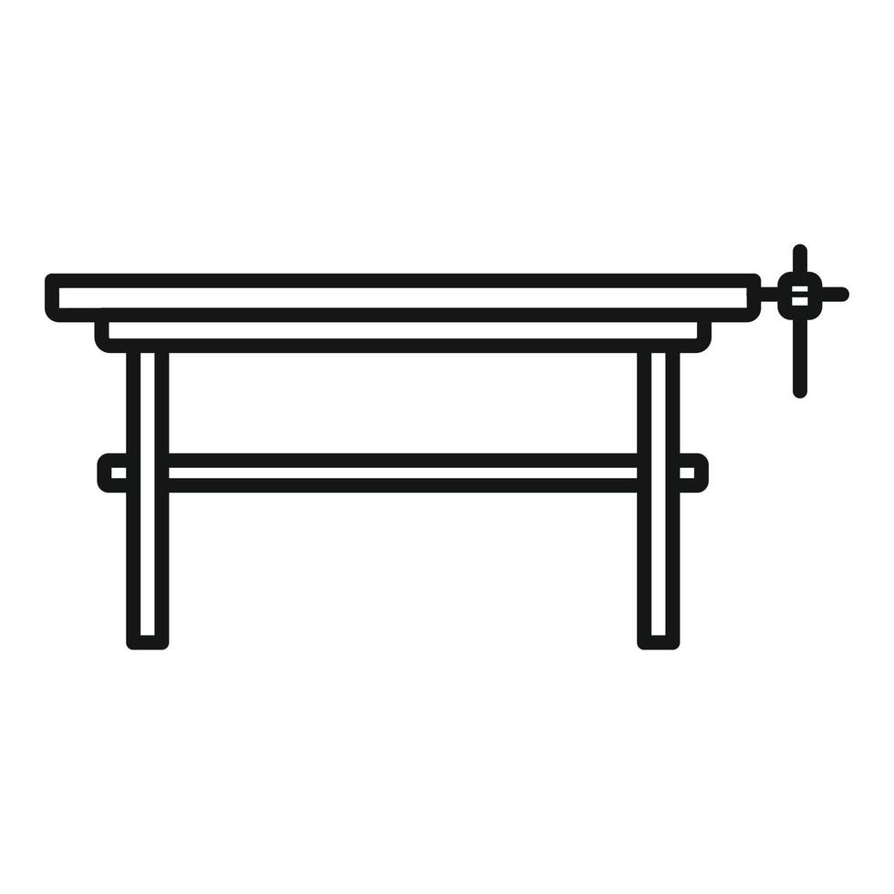 timmerman werk tafel icoon, schets stijl vector