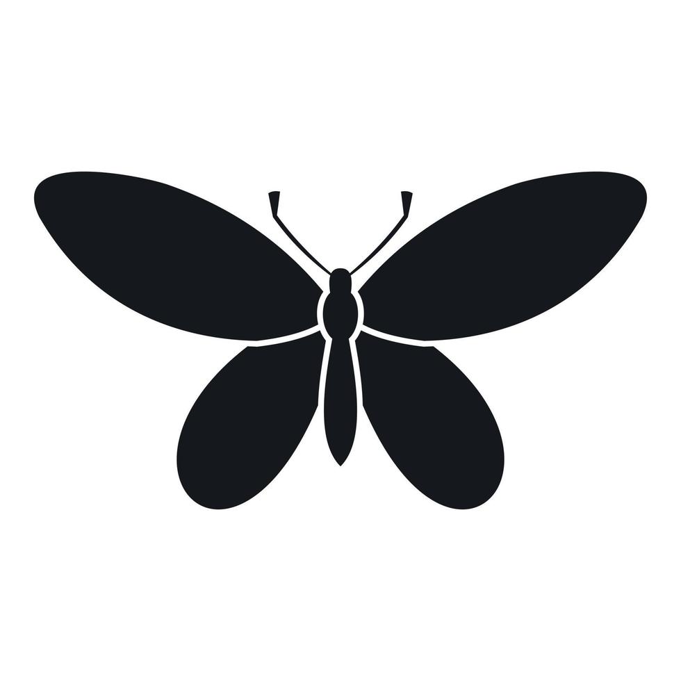 vlinder met antennes icoon, gemakkelijk stijl vector