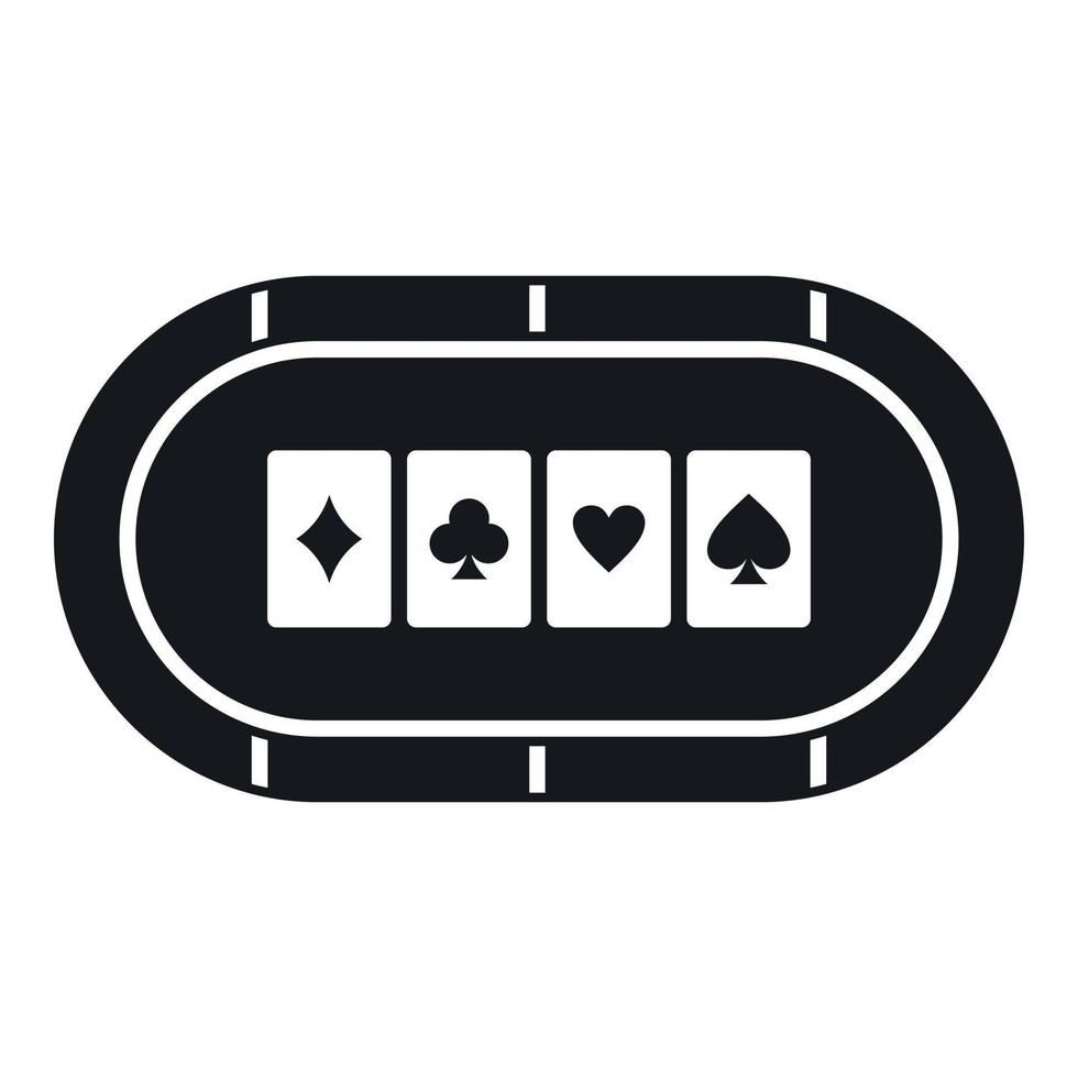 poker tafel icoon, gemakkelijk stijl vector