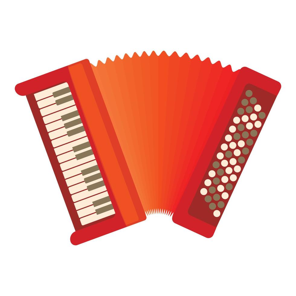 accordeon icoon, vlak stijl vector