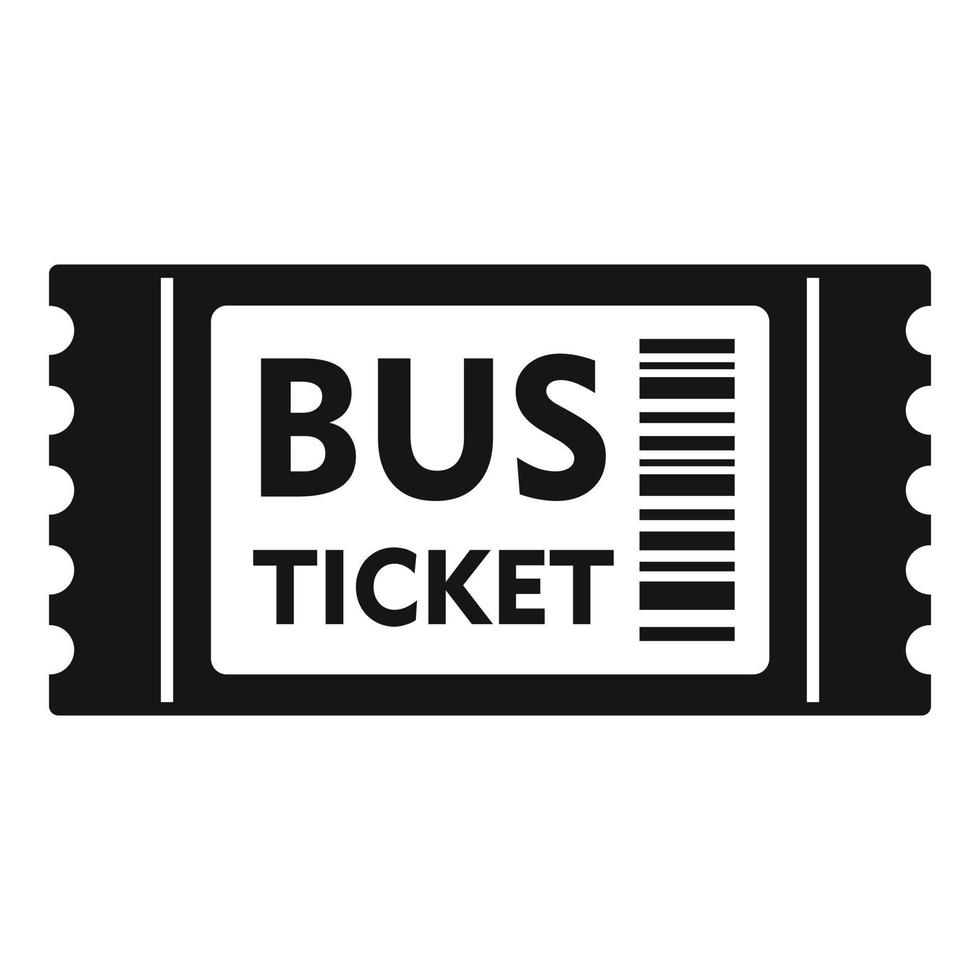 voorbij gaan aan bus ticket icoon, gemakkelijk stijl vector