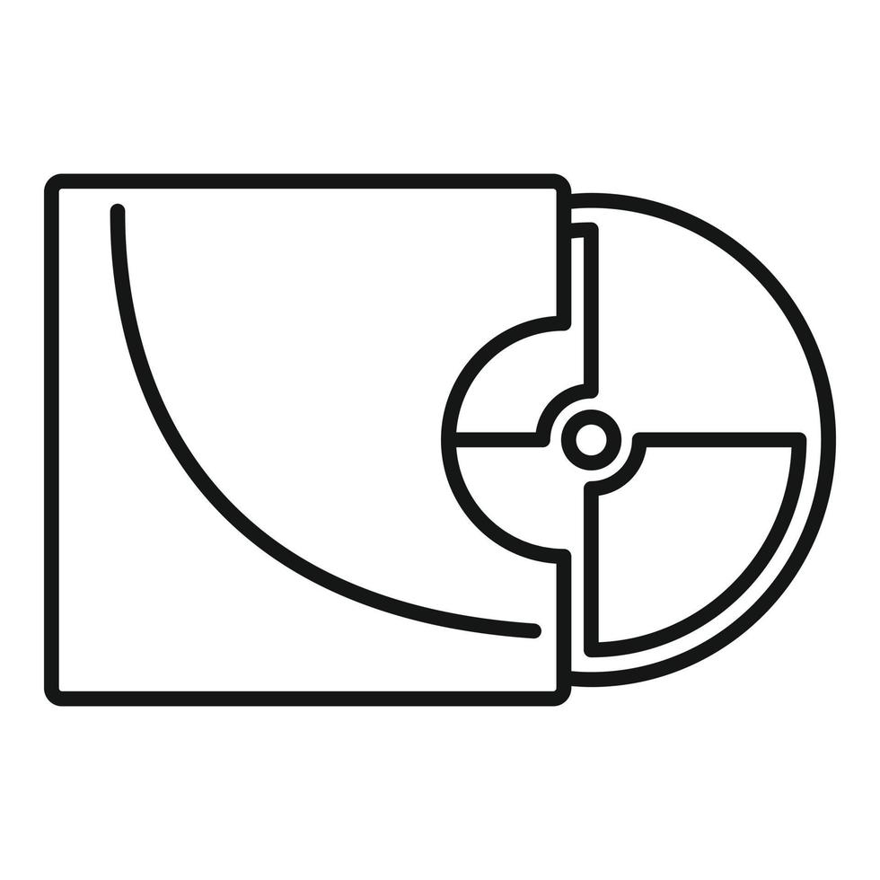 CD icoon, schets stijl vector