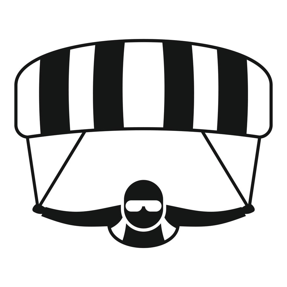 parachutespringen Mens icoon, gemakkelijk stijl vector