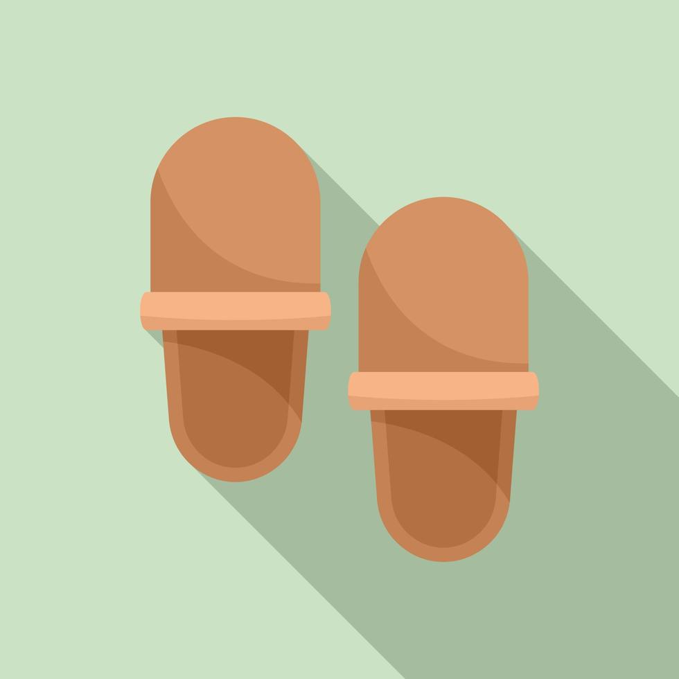 pensioen slippers icoon, vlak stijl vector