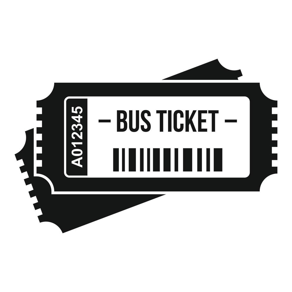 levering bus ticket icoon, gemakkelijk stijl vector