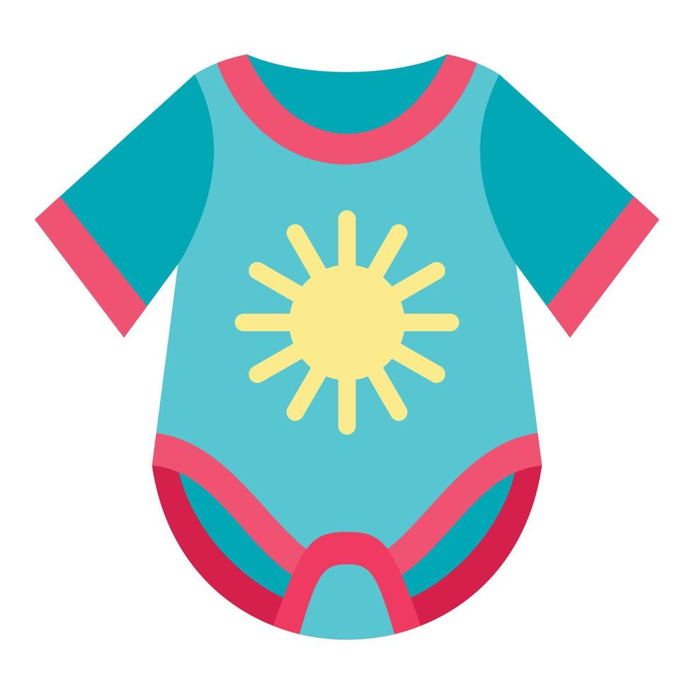 baby bodysuit icoon, vlak stijl vector