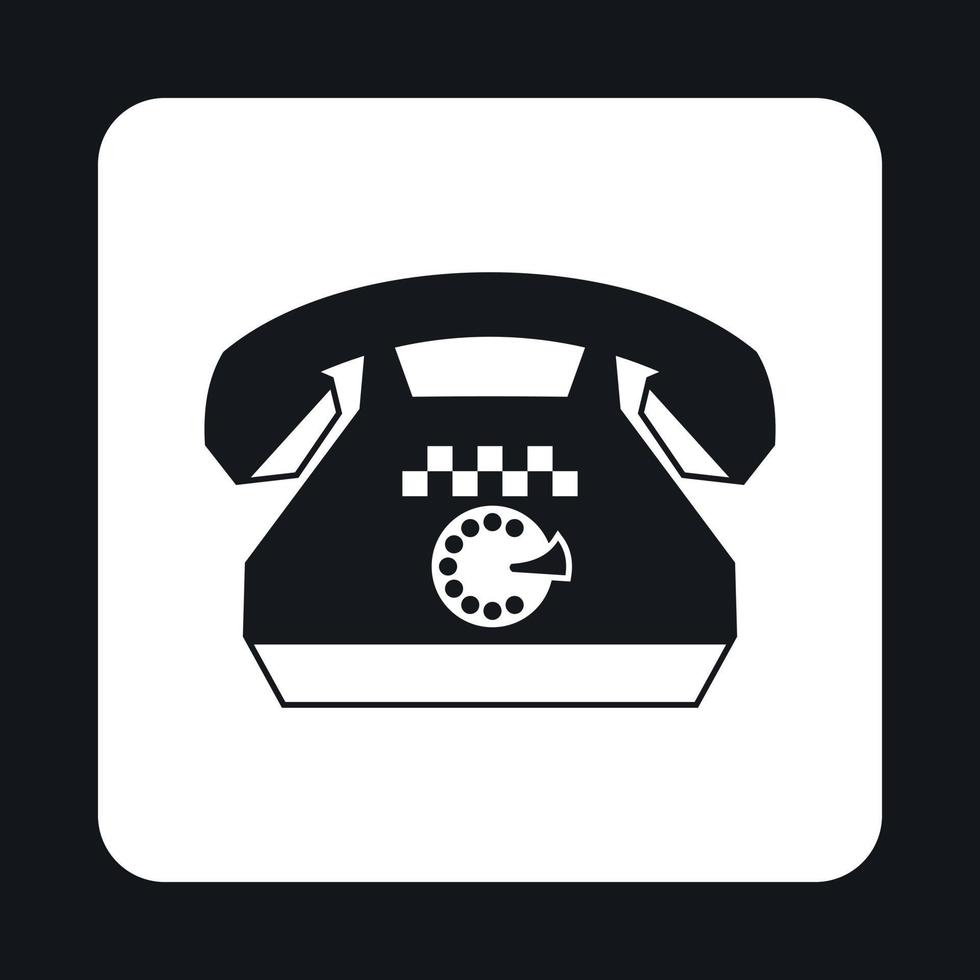 taxi telefoon icoon, gemakkelijk stijl vector