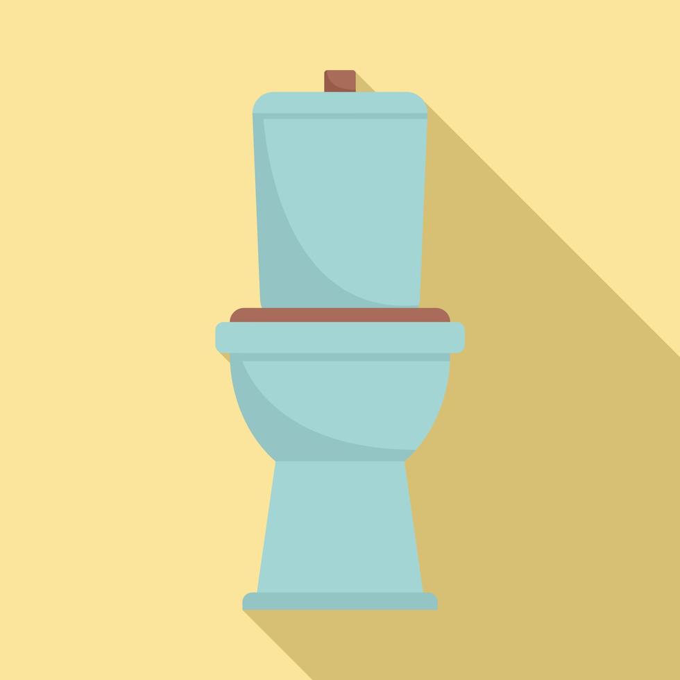 spijsvertering toilet icoon, vlak stijl vector