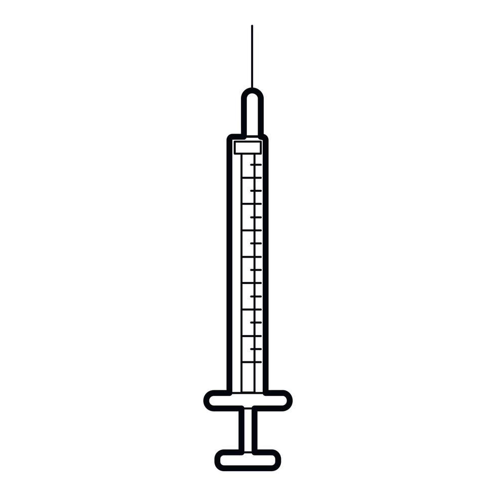 weinig injectiespuit icoon, schets stijl vector