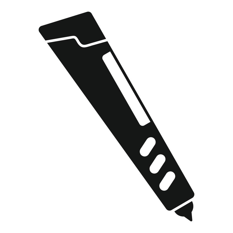 3d pen creatie icoon, gemakkelijk stijl vector