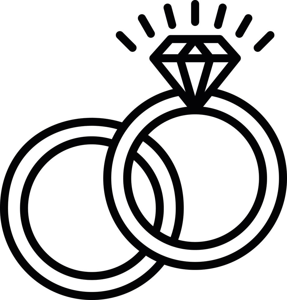 bruiloft ringen vector icoon