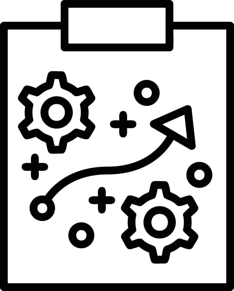 strategie lijn icoon vector