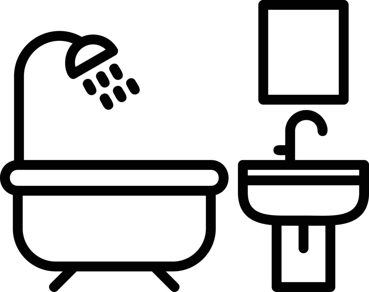 badkamer lijn icoon vector