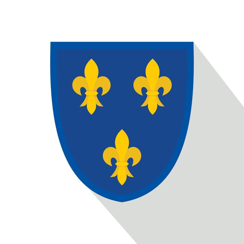 heraldisch lelies van Frankrijk icoon, vlak stijl vector