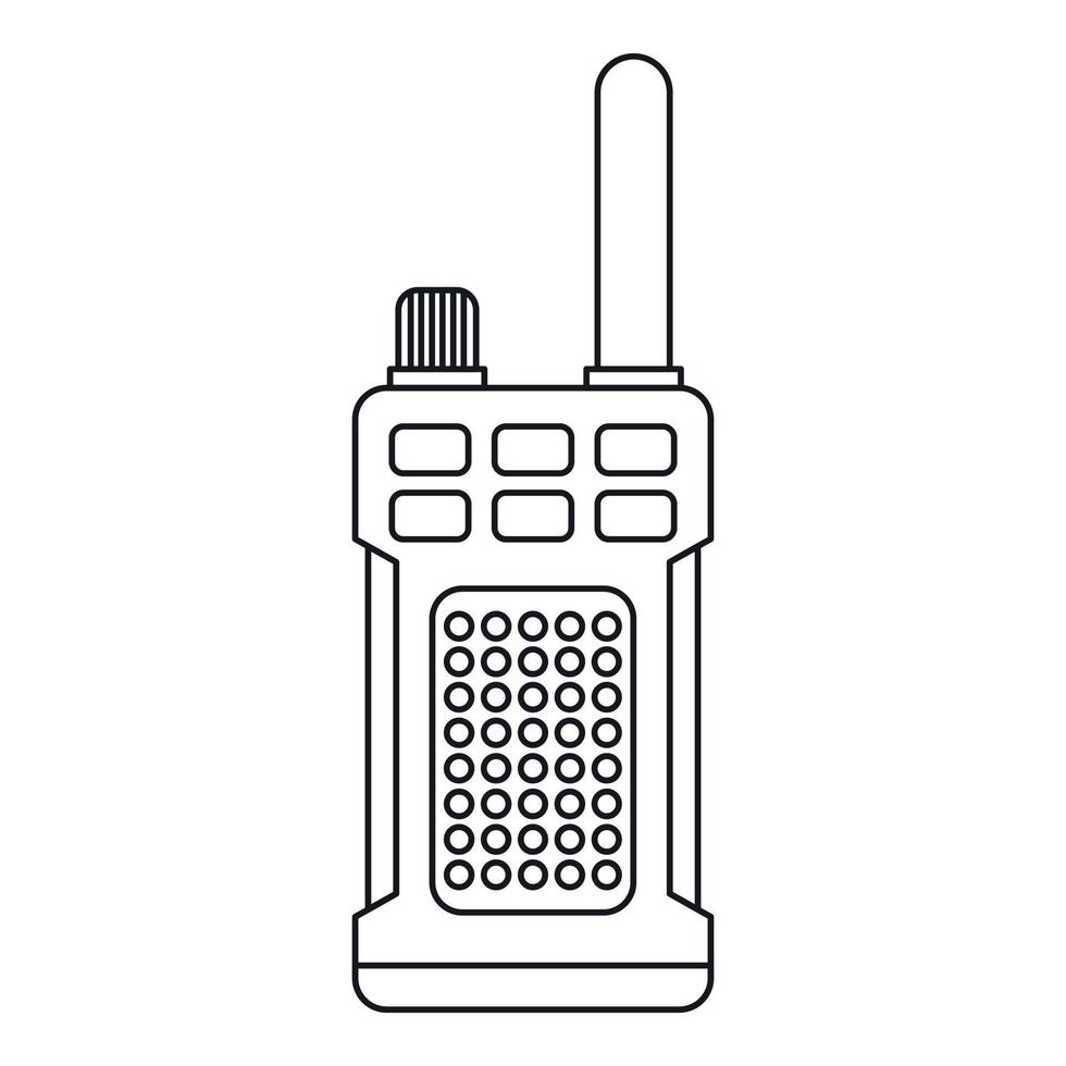 portable handheld radio icoon, schets stijl vector