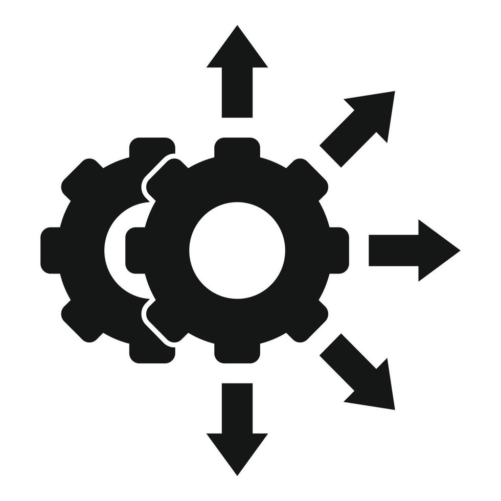 project herstructurering icoon, gemakkelijk stijl vector