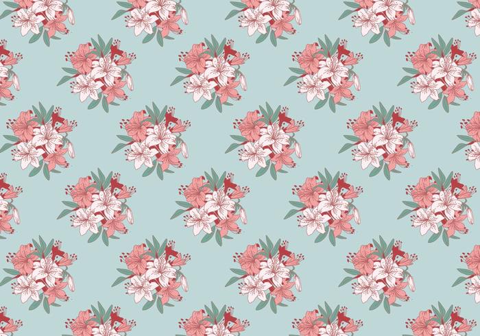 Rhododendron Classic Pattern Vector