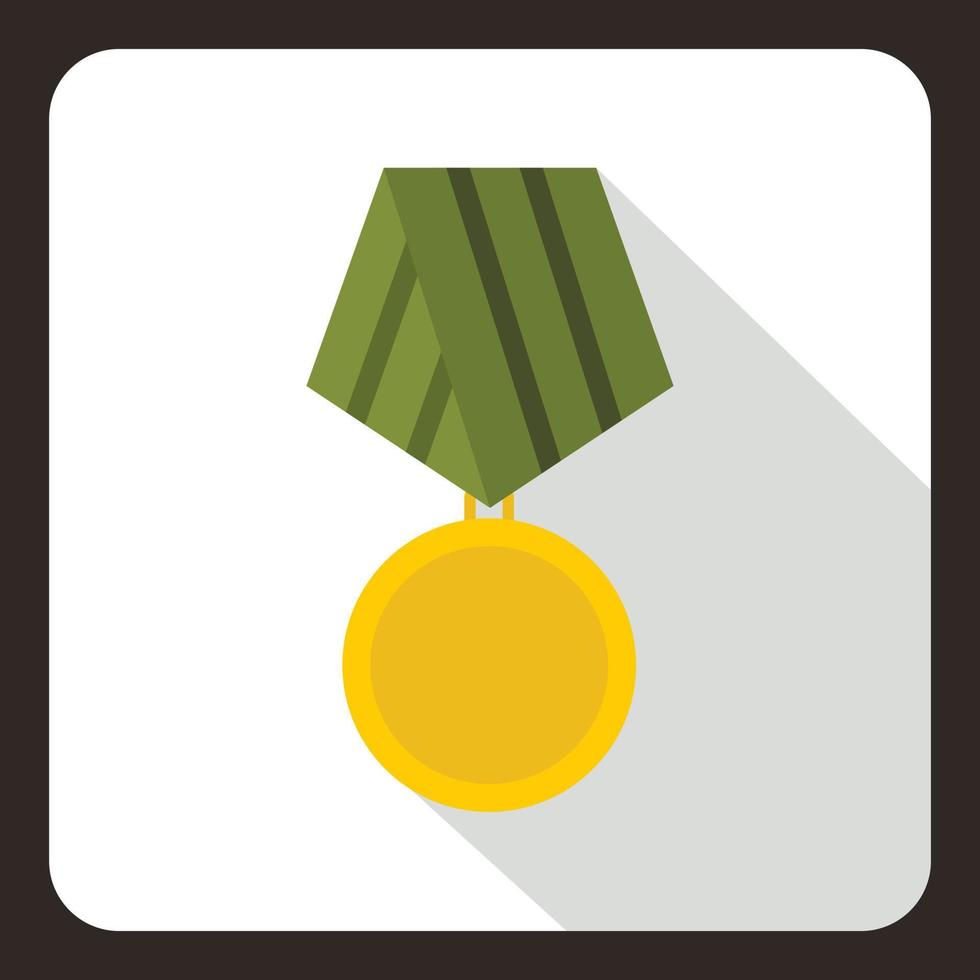 leger medaille icoon, vlak stijl vector